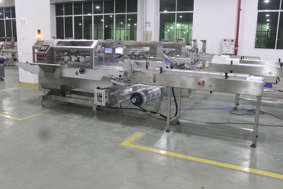 Оболочка подачи движения коробки 50 PPM, фильм машины упаковки овоща длины сумки 9kw 50mm нижний